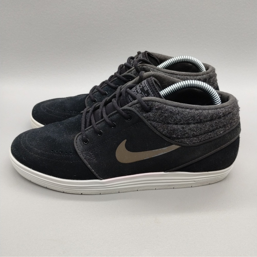 Nike SB Lunar Stefan Janoski Mid Shield Men's Size‎ 8 Skateboarding Shoes Black